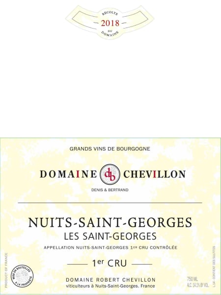 Rượu vang đỏ Domaine Robert Chevillon Nuits-Saint-Georges Les Saint Georges Premier Cru 2018