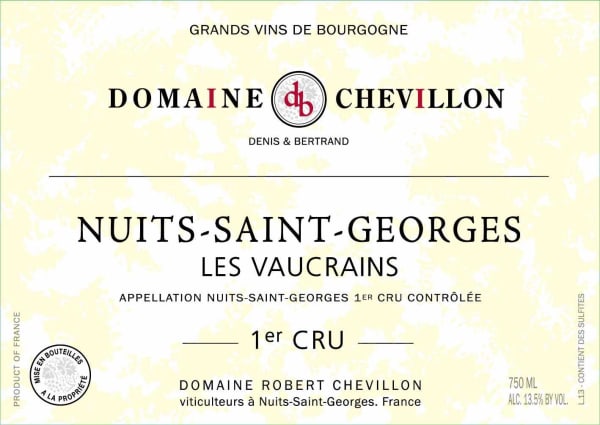 Rượu vang đỏ Domaine Robert Chevillon Nuits-Saint-Georges Les Vaucrains Premier Cru 2019