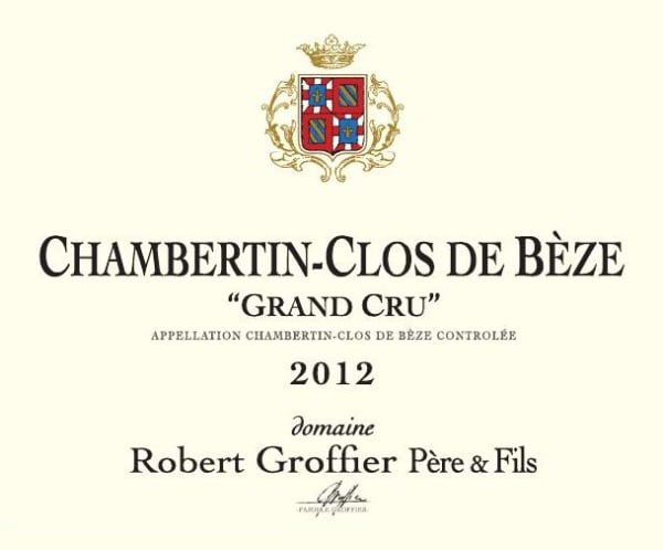 Rượu vang đỏ Domaine Robert Groffier Chambertin Clos de Beze Grand Cru 2012