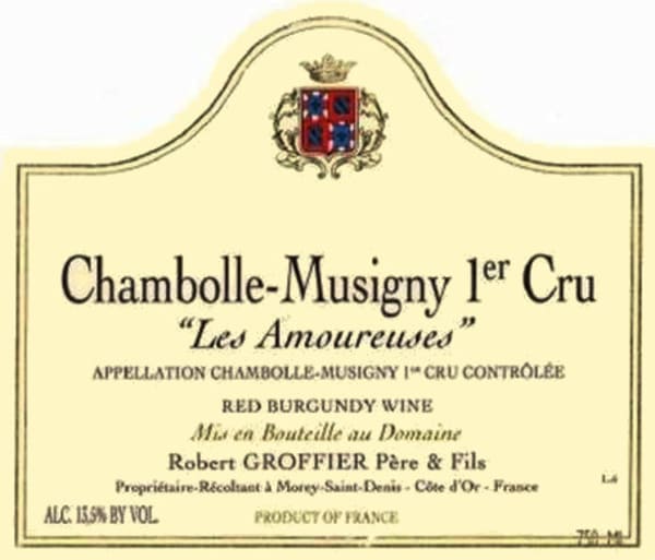 Rượu vang đỏ Domaine Robert Groffier Chambolle Musigny Les Amoureuses Premier Cru 2009