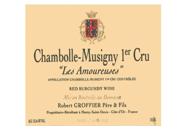 Rượu vang đỏ Domaine Robert Groffier Chambolle Musigny Les Amoureuses Premier Cru (torn labels) 2001