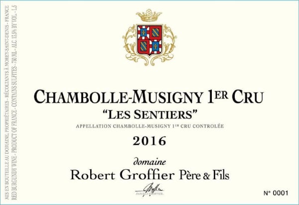 Rượu vang đỏ Domaine Robert Groffier Chambolle-Musigny Les Sentiers Premier Cru 2016