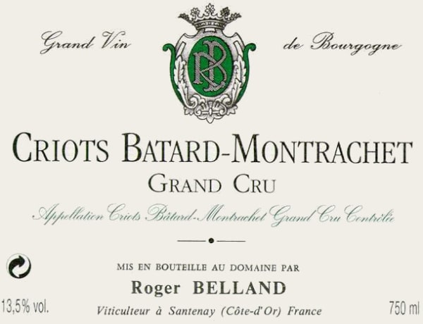 Rượu vang trằng Domaine Roger Belland Criots Batard-Montrachet Grand Cru 2006