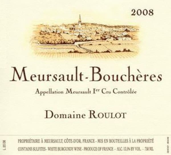 Rượu vang trằng Domaine Roulot Meursault Les Boucheres Premier Cru 2008