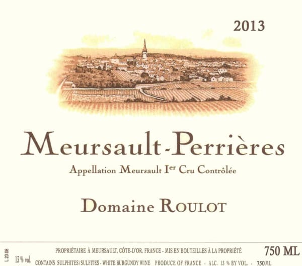 Rượu vang trằng Domaine Roulot Meursault-Perrieres Premier Cru 2013