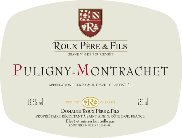 Rượu vang trằng Domaine Roux Pere & Fils Puligny-Montrachet 2017