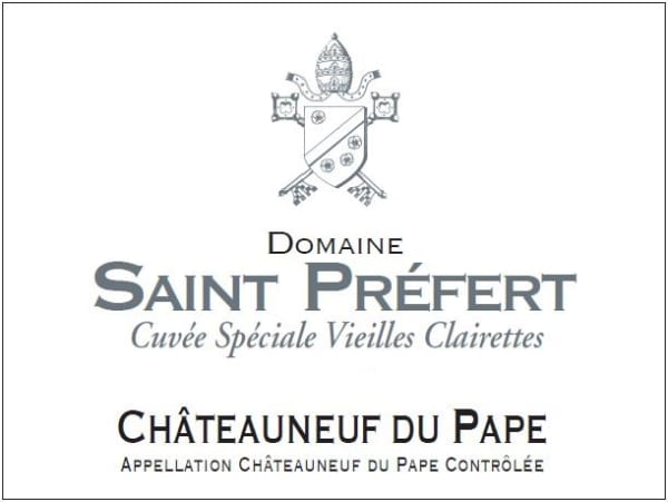 Rượu vang trằng Domaine Saint Prefert Chateauneuf-du-Pape Blanc Cuvee Speciale Vieilles Clairettes (1.5 Liter) 2019