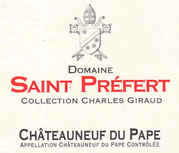 Rượu vang đỏ Domaine Saint Prefert Chateauneuf-du-Pape Collection Charles Giraud (chai Magnum 1,5 lít) 2019