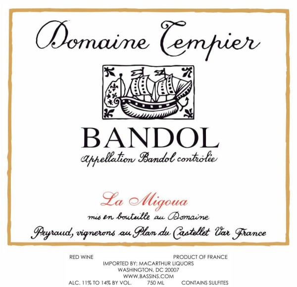 Rượu vang đỏ Domaine Tempier Bandol La Migoua Rouge (chai Magnum 1,5 lít) 2021