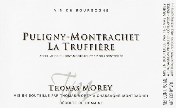 Rượu vang trằng Domaine Thomas Morey Puligny-Montrachet La Truffiere Premier Cru 2018