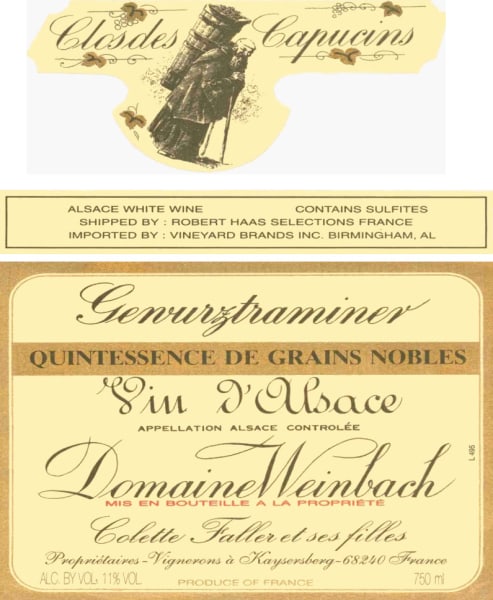 Rượu vang trằng Domaine Weinbach Furstentum Quintessence de Grains Noble Gewurztraminer 2002