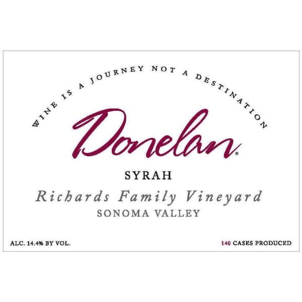 Rượu vang đỏ Donelan Richards Family Vineyard Syrah (chai Magnum 1,5 lít) 2008