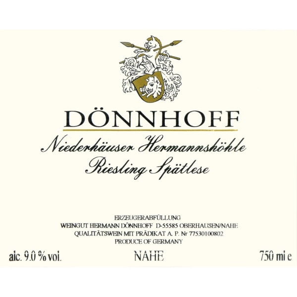 Rượu vang trằng Donnhoff Niederhauser Hermannshohle Riesling Spatlese 2004
