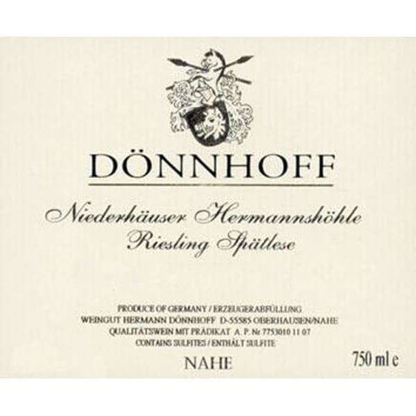 Rượu vang trằng Donnhoff Niederhauser Hermannshohle Riesling Spatlese 2005