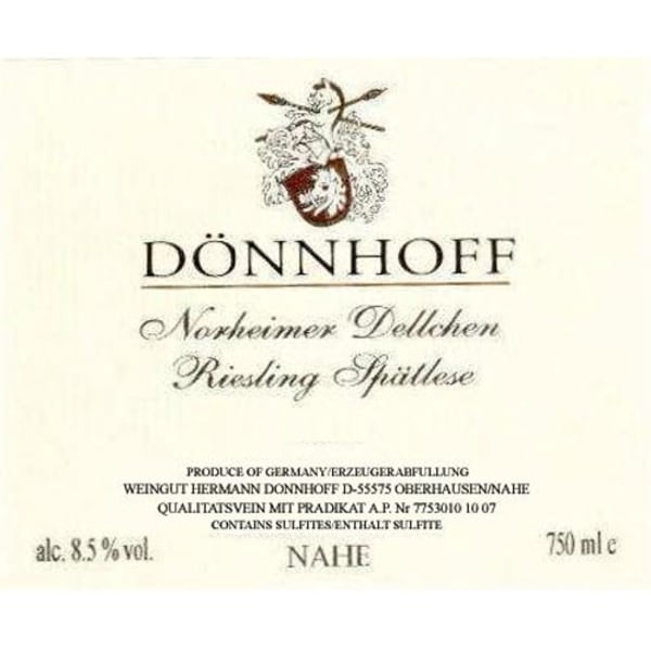 Rượu vang trằng Donnhoff Norheimer Dellchen Riesling Spatlese A P #11 2004