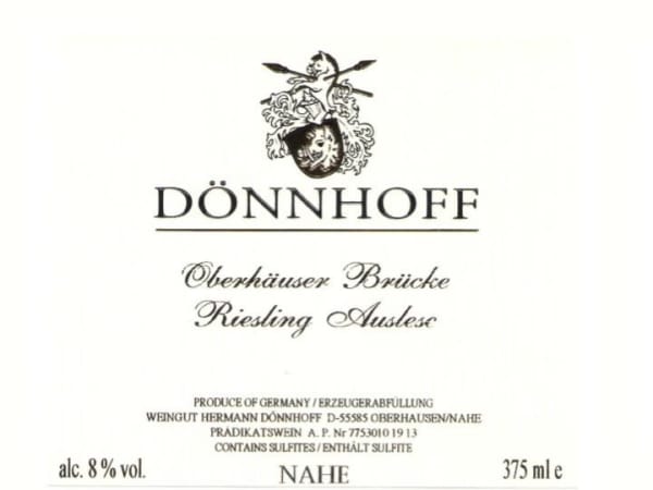 Rượu vang trằng Donnhoff Oberhauser Brucke Riesling Auslese Goldkapsel (chai Magnum 1,5 lít) 2015