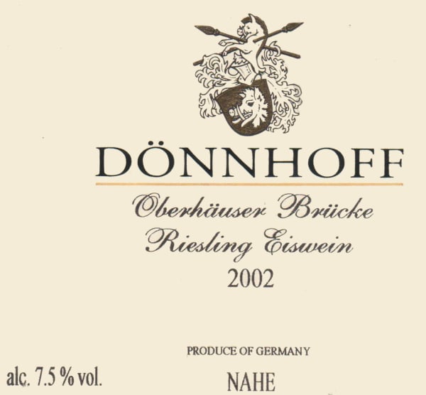 Rượu vang trằng Donnhoff Oberhauser Brucke Riesling Eiswein 2002