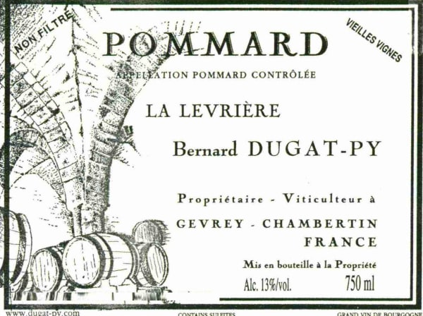 Rượu vang đỏ Dugat-Py Pommard La Levriere Vieilles Vignes 2019