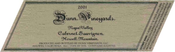Rượu vang đỏ Dunn Howell Mountain Cabernet Sauvignon 36/131 (5 Liter Bottle -chipped wax cap) 2001