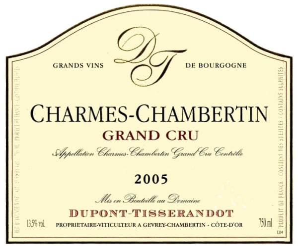 Rượu vang đỏ Dupont Tisserandot Charmes-Chambertin Grand Cru 2005