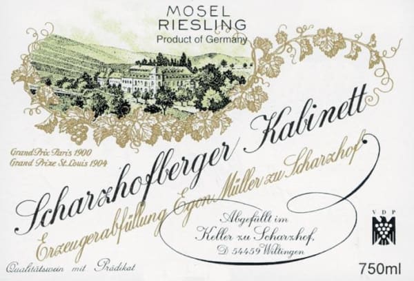 Rượu vang trằng Egon Muller Scharzhofberger Riesling Kabinett 2020