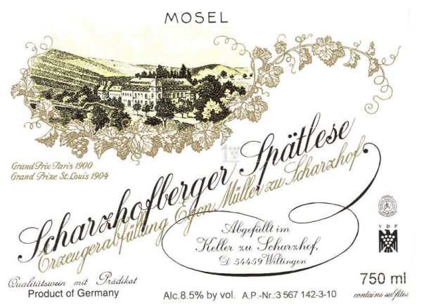 Rượu vang trằng Egon Muller Scharzhofberger Riesling Spatlese 2020