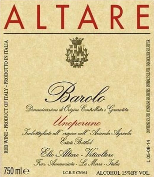 Rượu vang đỏ Elio Altare Barolo Unoperuno 2012