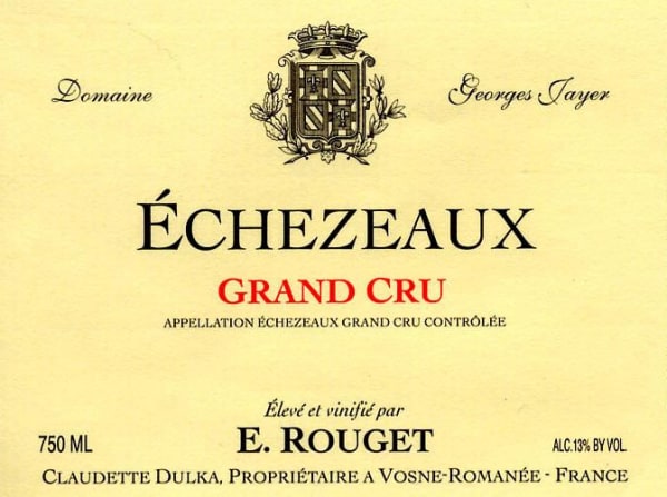 Rượu vang đỏ Emmanuel Rouget Echezeaux Georges Jayer Grand Cru 2013