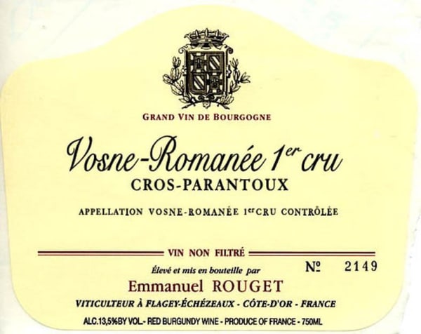 Rượu vang đỏ Emmanuel Rouget Vosne-Romanee Cros-Parantoux Premier Cru 2003