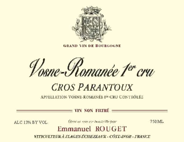 Rượu vang đỏ Emmanuel Rouget Vosne-Romanee Cros-Parantoux Premier Cru 2020
