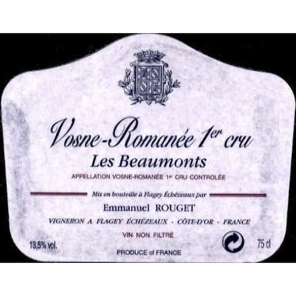 Rượu vang đỏ Emmanuel Rouget Vosne-Romanee Les Beaumonts (stained label) 2001