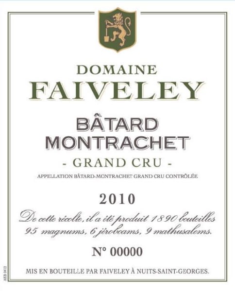 Rượu vang trằng Faiveley Batard-Montrachet Grand Cru 2010