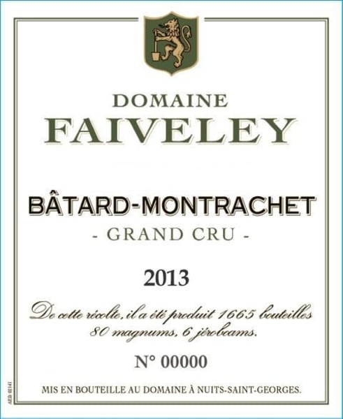 Rượu vang trằng Faiveley Batard-Montrachet Grand Cru 2013