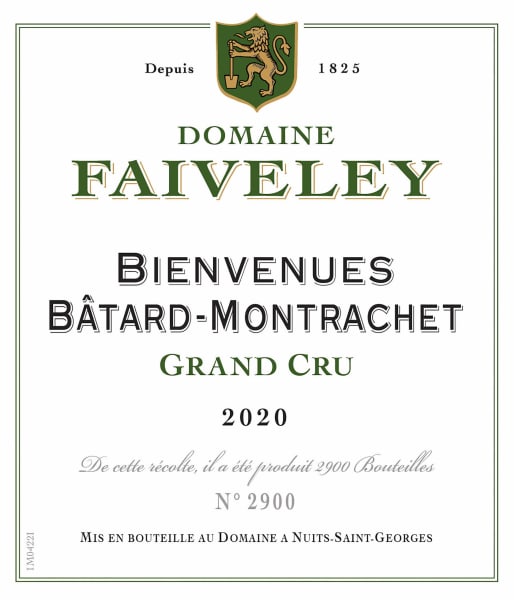 Rượu vang trằng Faiveley Bienvenues-Batard-Montrachet Grand Cru 2020