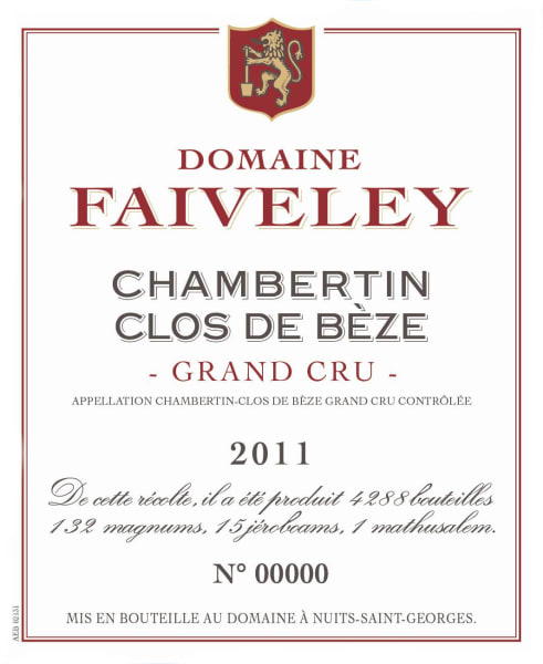 Rượu vang đỏ Faiveley Chambertin Clos de Beze Grand Cru 2011