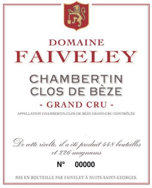 Rượu vang đỏ Faiveley Chambertin Clos de Beze Grand Cru 2016