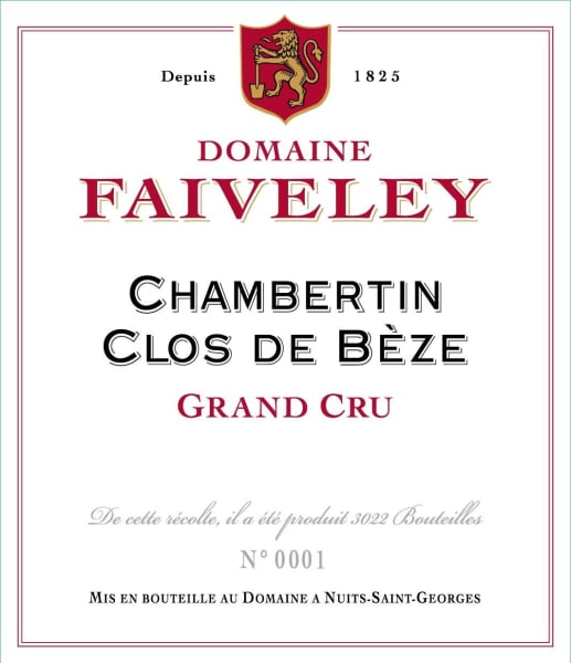 Rượu vang đỏ Faiveley Chambertin Clos de Beze Grand Cru 2020