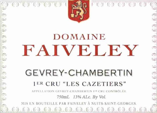 Rượu vang đỏ Faiveley Gevrey-Chambertin Les Cazetiers Premier Cru 2021