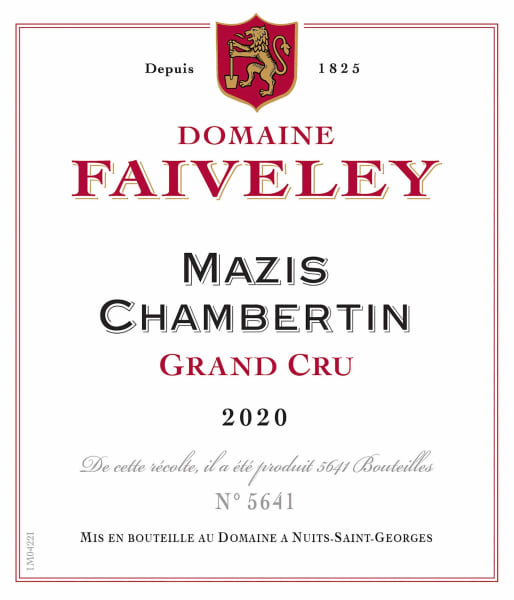 Rượu vang đỏ Faiveley Mazis-Chambertin Grand Cru 2020