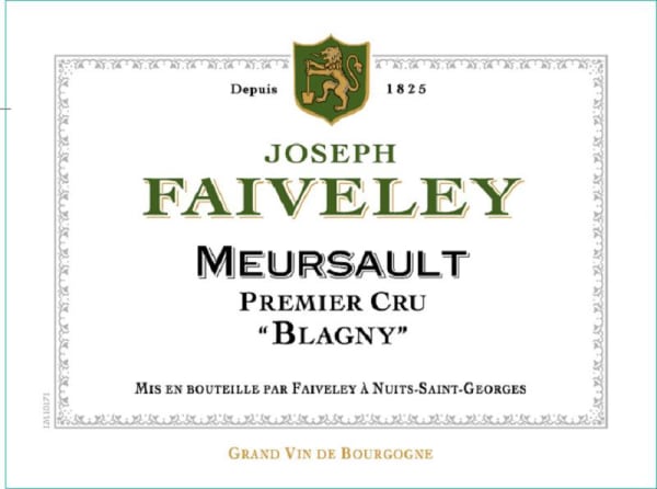 Rượu vang trằng Faiveley Meursault Blagny Premier Cru 2020