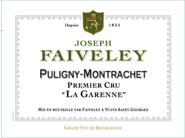 Rượu vang trằng Faiveley Puligny-Montrachet La Garenne Premier Cru 2019