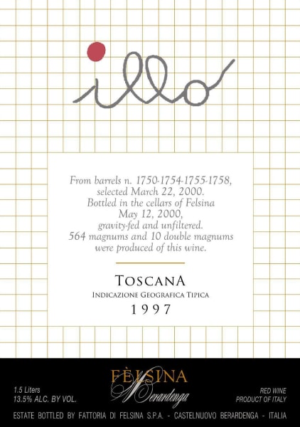 Rượu vang đỏ Felsina Toscana Berardenga Illo 1997