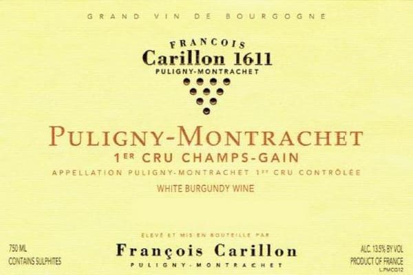 Rượu vang trằng Francois Carillon Puligny-Montrachet Champs Gain Premier Cru 2019