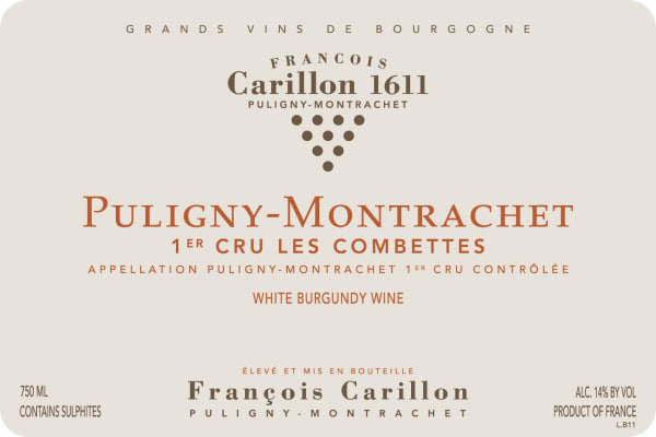 Rượu vang trằng Francois Carillon Puligny-Montrachet Les Combettes Premier Cru 2018
