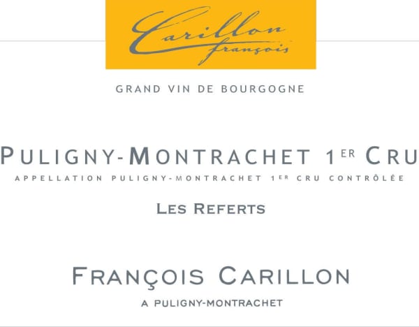 Rượu vang trằng Francois Carillon Puligny-Montrachet Les Referts Premier Cru 2012