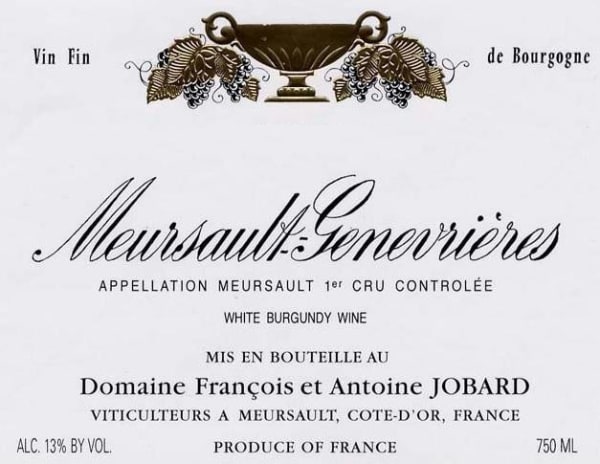 Rượu vang trằng Francois Jobard Meursault Genevrieres 2009