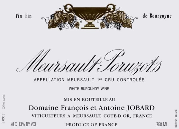 Rượu vang trằng Francois Jobard Meursault Poruzots Premier Cru 2014