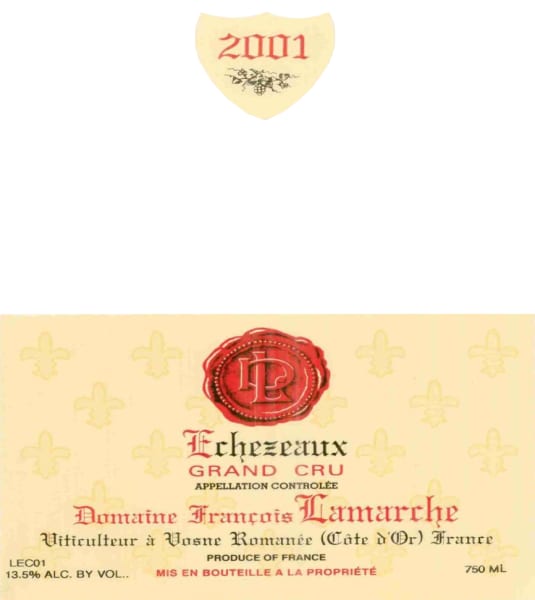 Rượu vang đỏ Francois Lamarche Echezeaux Grand Cru 2001