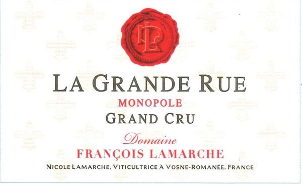 Rượu vang đỏ Francois Lamarche La Grande Rue Monopole Grand Cru 2017