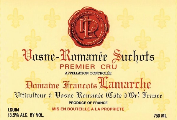 Rượu vang đỏ Francois Lamarche Vosne Romanee Les Suchots Premier Cru 2010